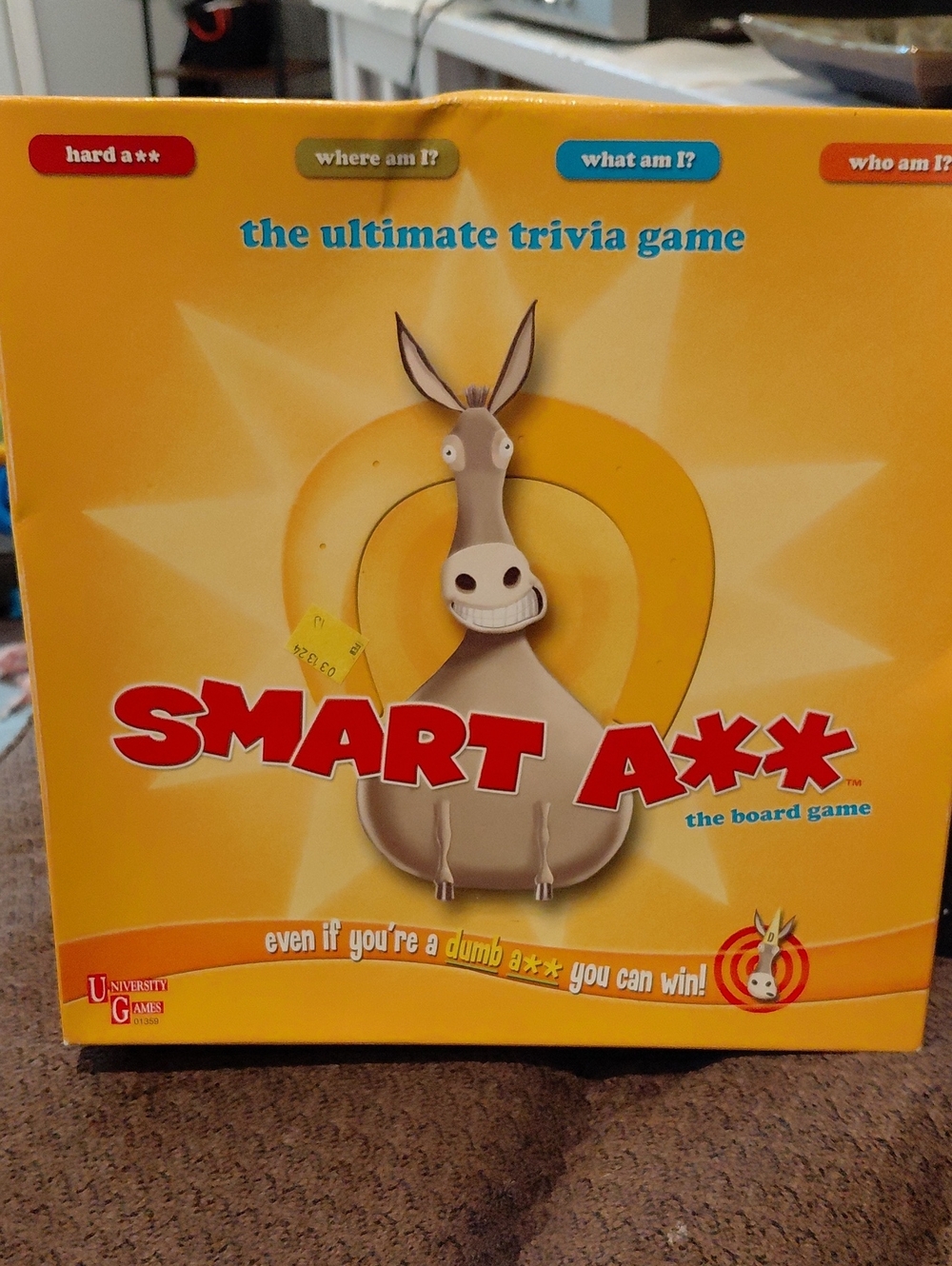 Smart A** Yellow Trivia Board Game